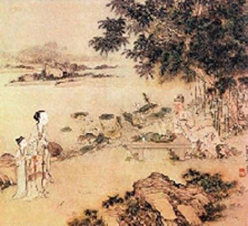 这首诗写的是江南初夏时人们宴饮园林的生活情景